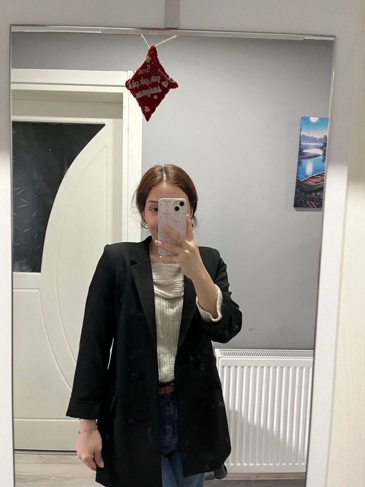 Siyah Kadın Blazer Ceket - Görsel 2