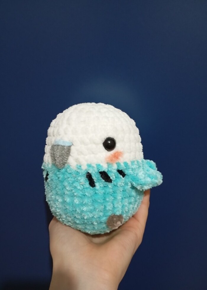 Amigurumi peluş örgü muhabbet kuşu  - Görsel 2