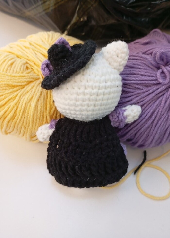 Hello kitty amigurumi figür oyuncak bebek - Görsel 3