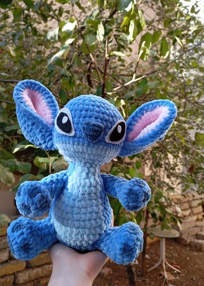 Lilo ve Stitch peluş uyku arkadaşı çizgifilm amigurumi - Görsel 3