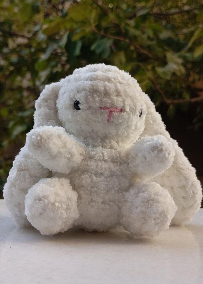 Uzun kulaklı peluş tavşan anahtarlık oyuncak  - Görsel 3