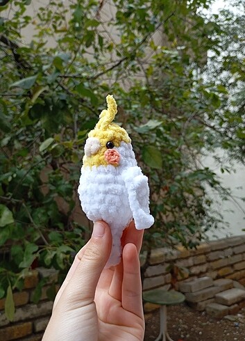 Diğer Amigurumi örgü sultan papağanı anahtarlık peluş oyuncak