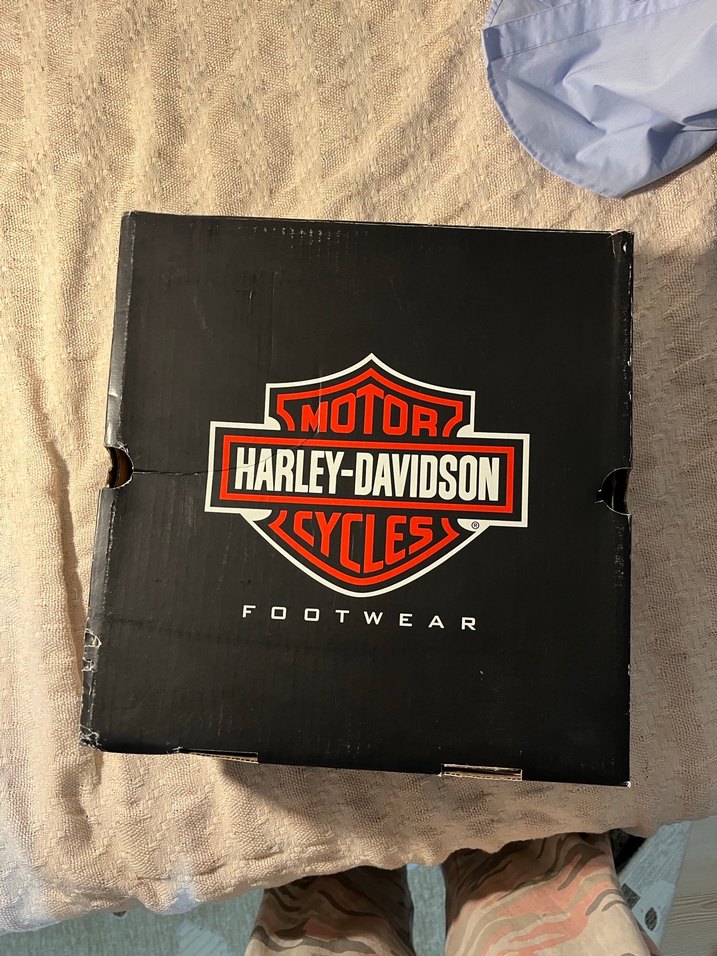 Harley Davidson Siyah Deri Kadın Biker Bot - Görsel 5