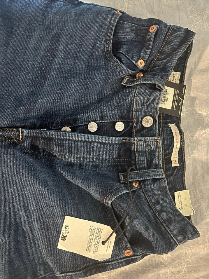 Levis Orjinal Kadın Lacivert Düğmeli Kot Pantolon - Görsel 2