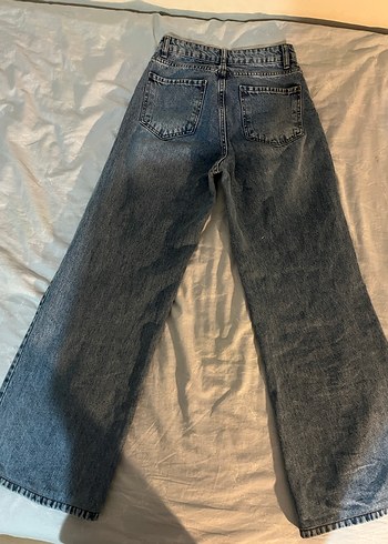 Zara Midi Boy Geniş Kesim Kadın Denim Pantolon - Görsel 3