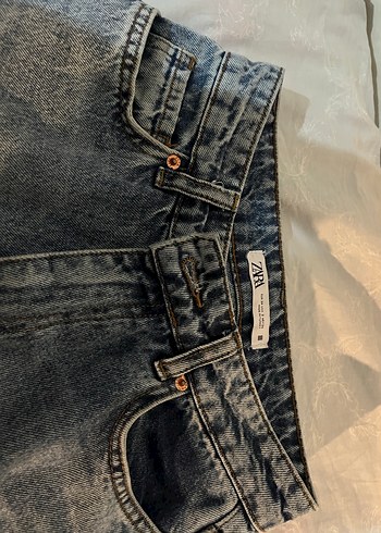 Zara Midi Boy Geniş Kesim Kadın Denim Pantolon - Görsel 2