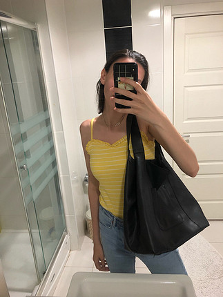 universal Beden siyah Renk mango omuz çantası 