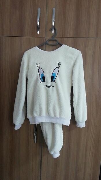 Alt üst takım kalın pofuduk pijama
