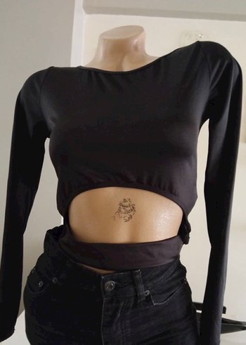 Trendyol Siyah Spor Crop - Görsel 4