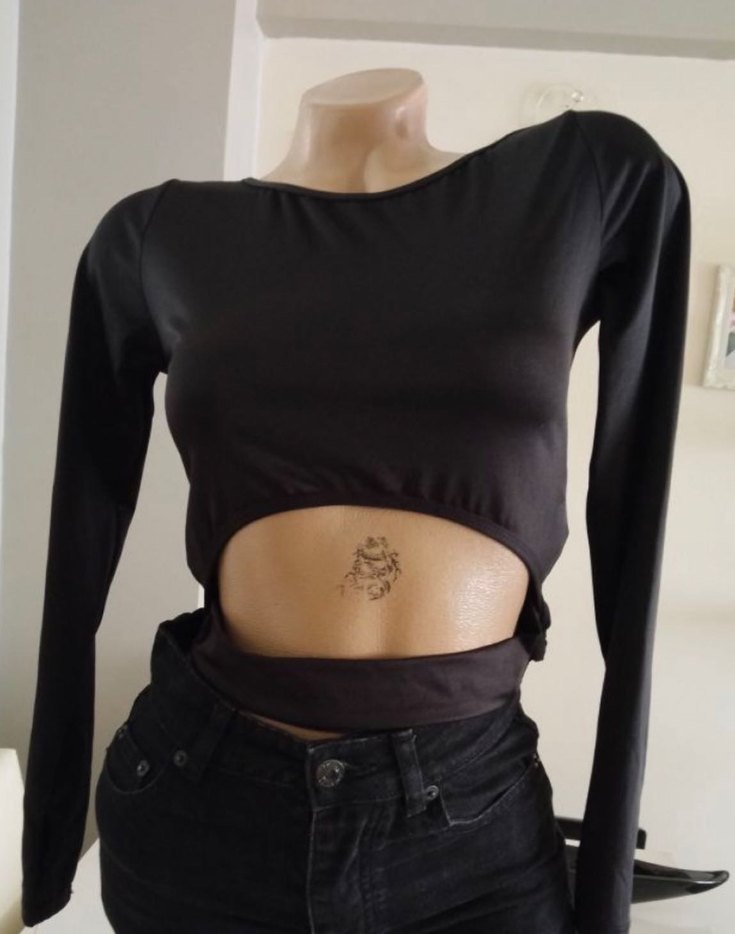 Trendyol Siyah Spor Crop - Görsel 4