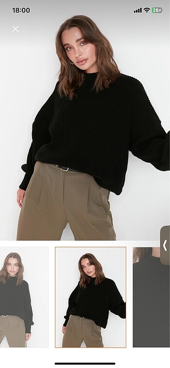 Trendyol & Milla siyah basic triko kazak