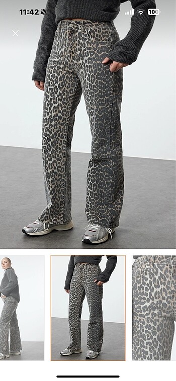 36 Beden Milla leopar pantolon