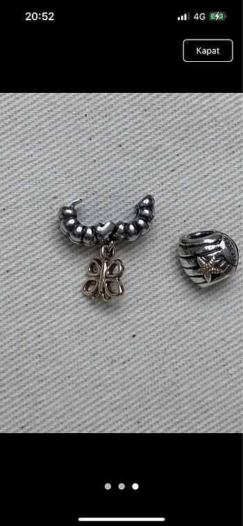 pandora kelebekli charm