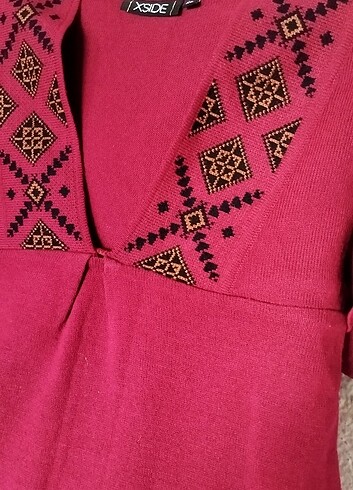 xs Beden bordo Renk Zara bluz