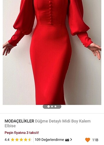 Modaçelikler kırmızı elbise 