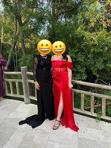 Siyah yırtmaçlı abiye - Görsel 2