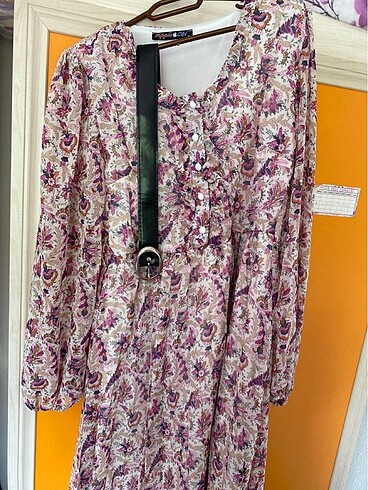 xl Beden çeşitli Renk Günlük sifon elbise