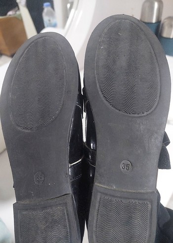 Kız Çocuk Siyah Tokalı Babet Ayakkabı - Görsel 3