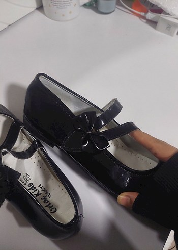 Kız Çocuk Siyah Tokalı Babet Ayakkabı - Görsel 2