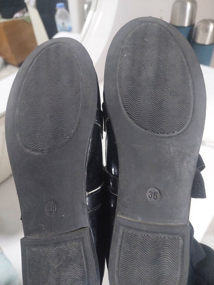 Kız Çocuk Siyah Tokalı Babet Ayakkabı - Görsel 3