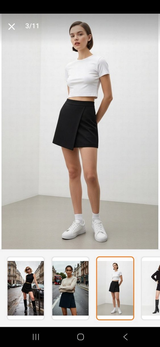 Siyah şort etek - Görsel 2