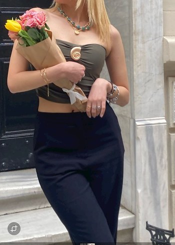 Straplez şık bluz - Görsel 3