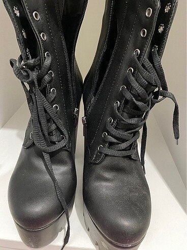 Fermuarlı platform topuk az kullanılmış marka ürün - Görsel 5