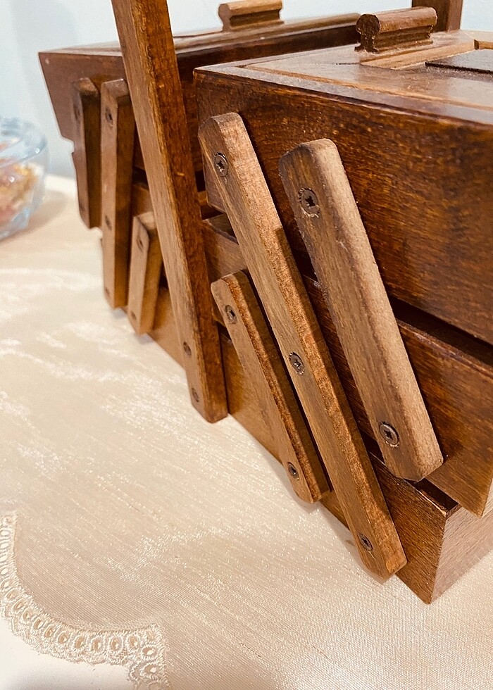 Dikiş kutusu "takı kutusu". Hobi alet kutusu - Görsel 3