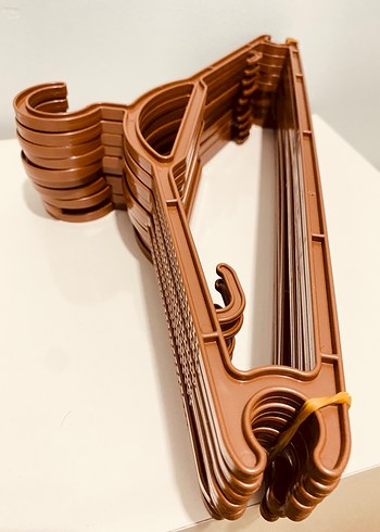 Parlak Kahverengi Askı Seti-10 adet - Görsel 4