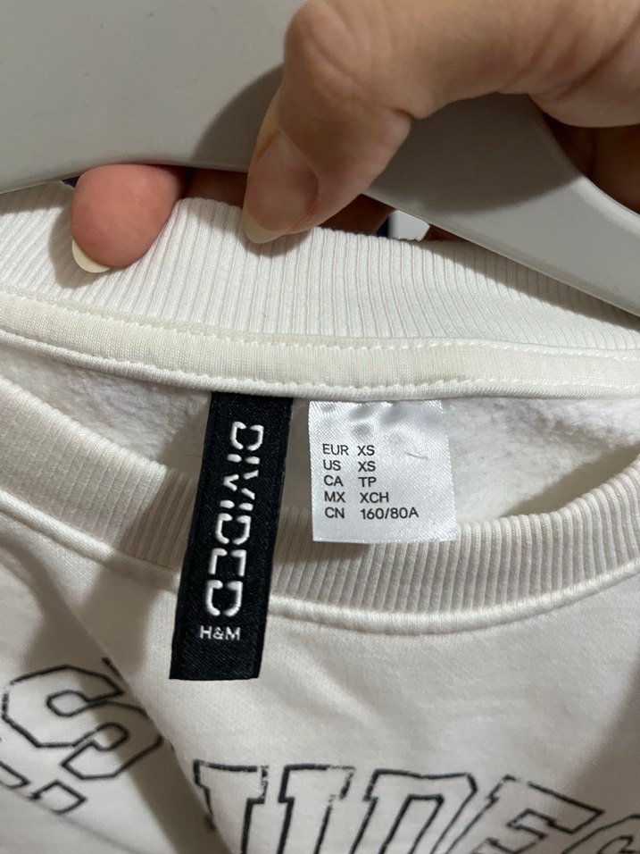 Beyaz H&M Sweatshirt — görsel 3/5