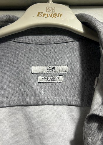 Gri Erkek Uzun Kollu Düğmeli Gömlek - Görsel 2