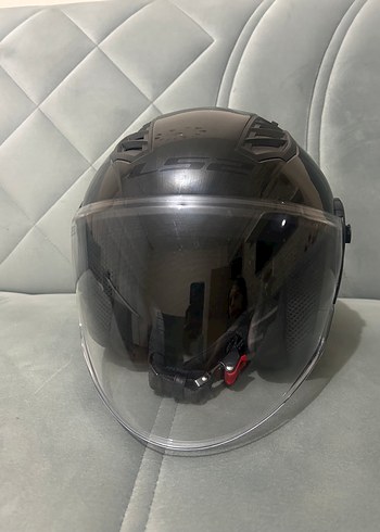 Parlak Siyah Sokak Tarzı Motosiklet Kaskı - Görsel 6