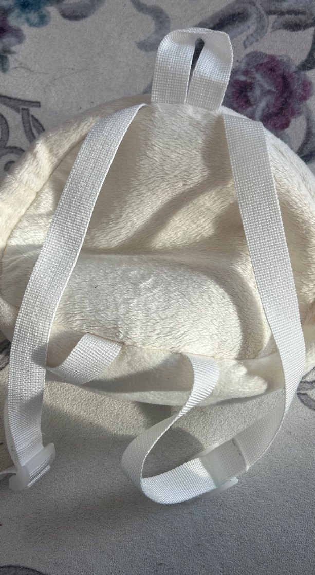 Beyaz Pastel Kedi Figürlü Sırt Çantası - Görsel 4