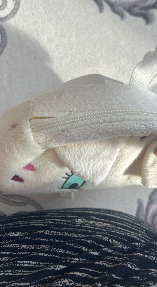 Beyaz Pastel Kedi Figürlü Sırt Çantası - Görsel 3