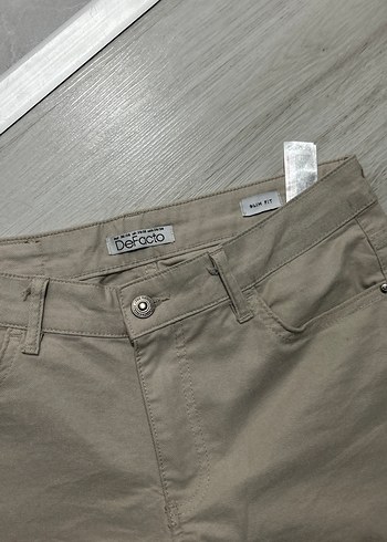 Bej Erkek Keten Pantolon - Görsel 2