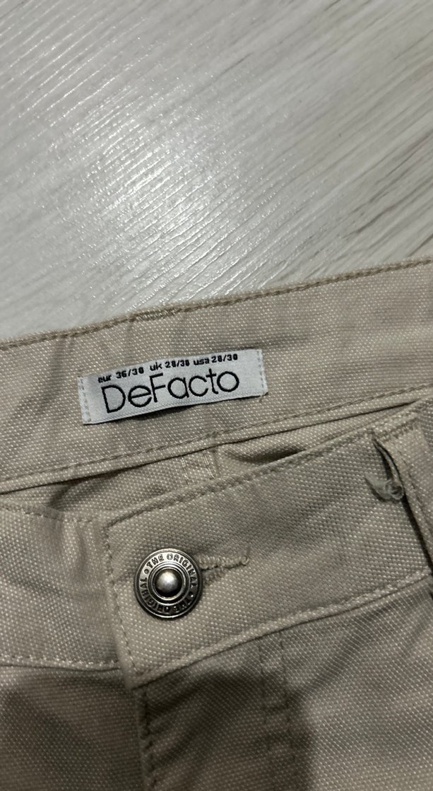 Bej Erkek Keten Pantolon - Görsel 3