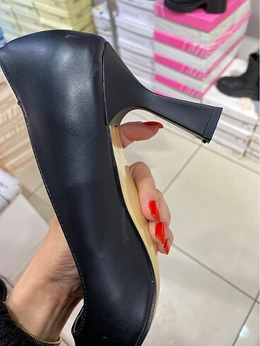 39 Beden siyah Renk Siyah 5cm topuk stiletto