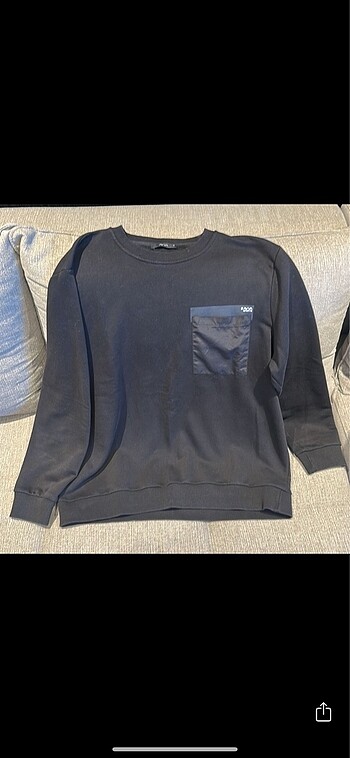 avva erkek siyah sweatshirt