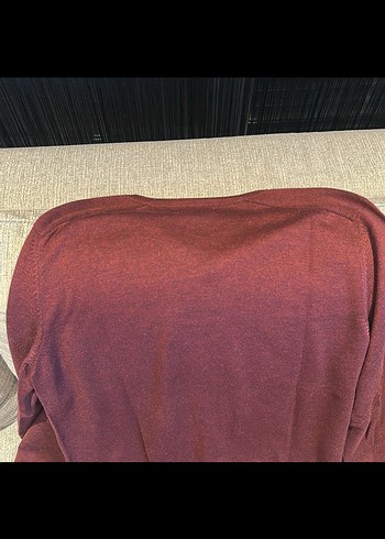 xl Beden bordo Renk nautica Bordo V Yaka Erkek Triko Kazak
