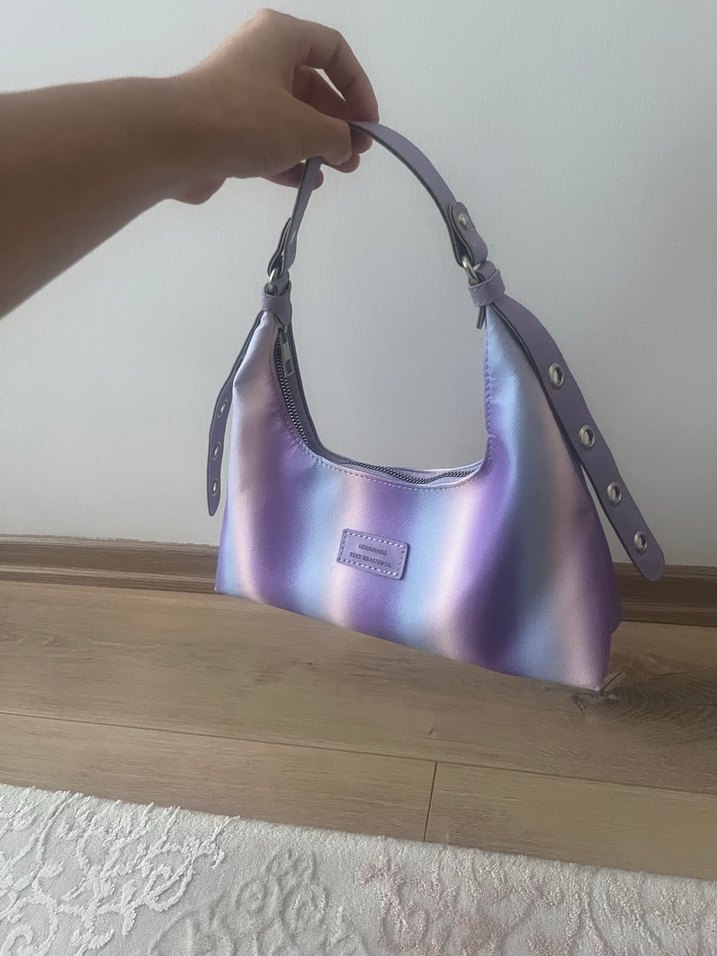 Parlak Mor Tie-Dye Kadın Çanta - Görsel 4