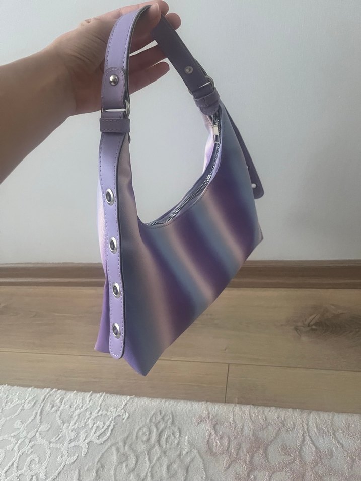 Parlak Mor Tie-Dye Kadın Çanta - Görsel 5