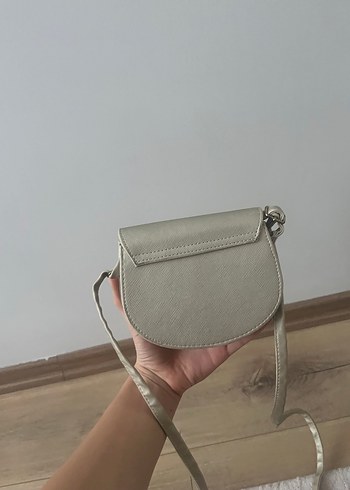 Gri Deri Kedi İşlemeli Çocuk Çanta - Görsel 3