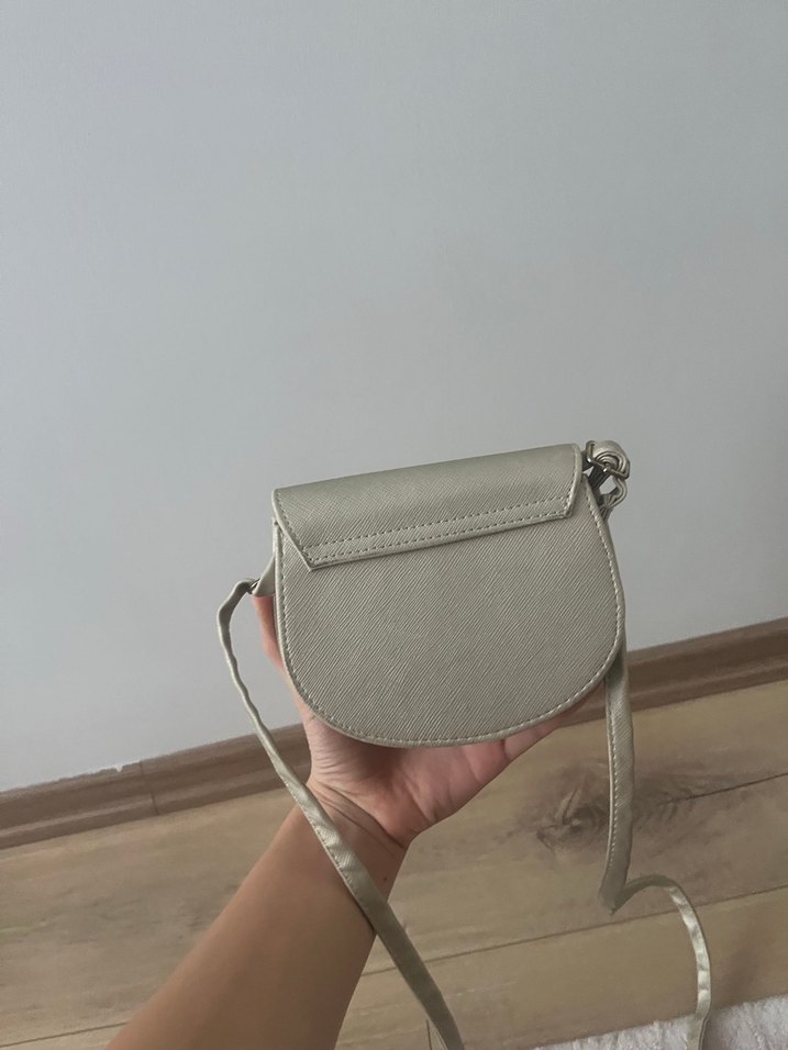 Gri Deri Kedi İşlemeli Çocuk Çanta - Görsel 3