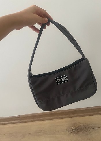 Koyu gri Minimalist Kadın Omuz Çantası - Görsel 3