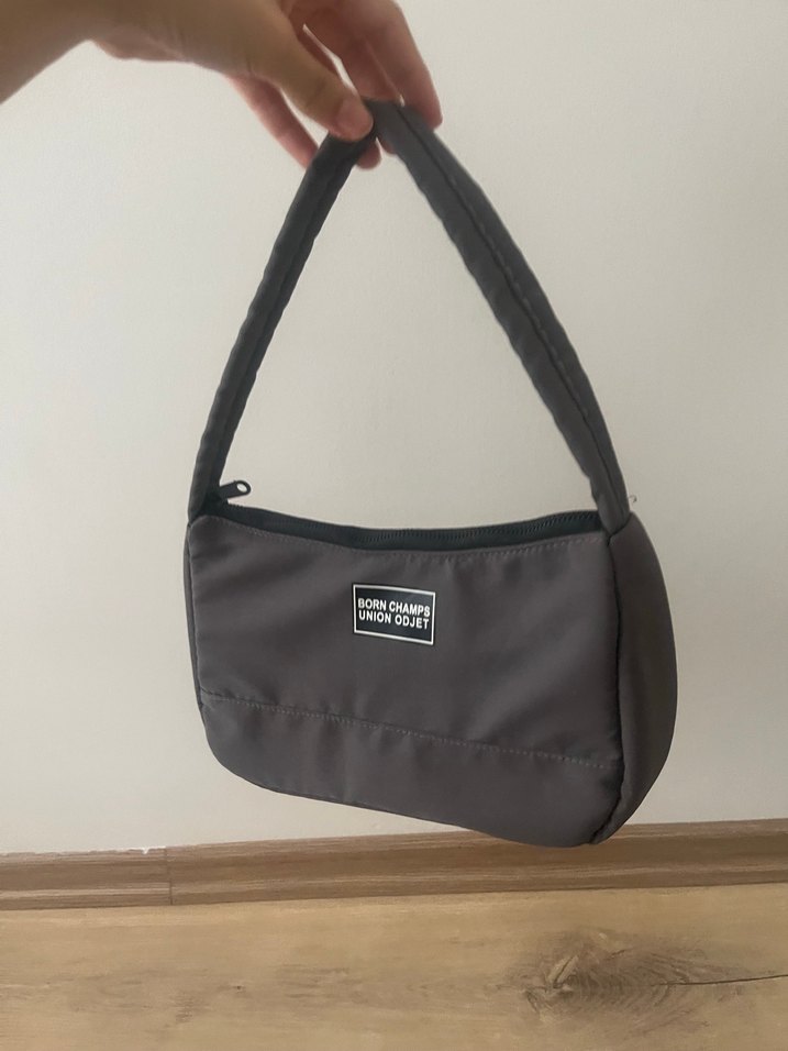 Koyu gri Minimalist Kadın Omuz Çantası - Görsel 2