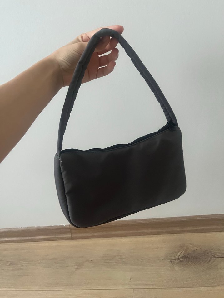 Koyu gri Minimalist Kadın Omuz Çantası - Görsel 4