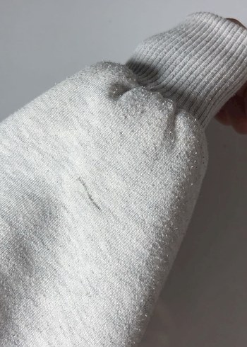 Diğer Gri oversize kapişonlu sweatshirt