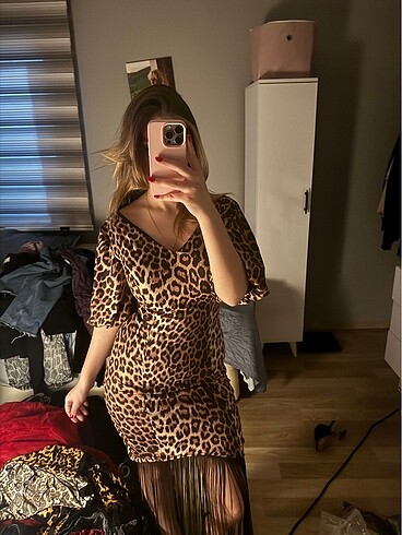 Leopar elbise