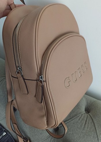 Bej Deri Kadın Sırt Çantası - GUESS - Görsel 2