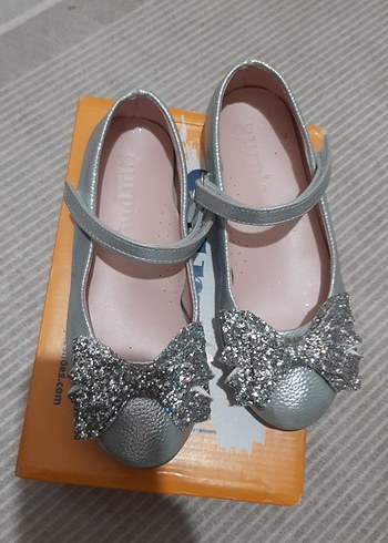 Kız Çocuk Gri Tokalı Babet Ayakkabı - Görsel 5